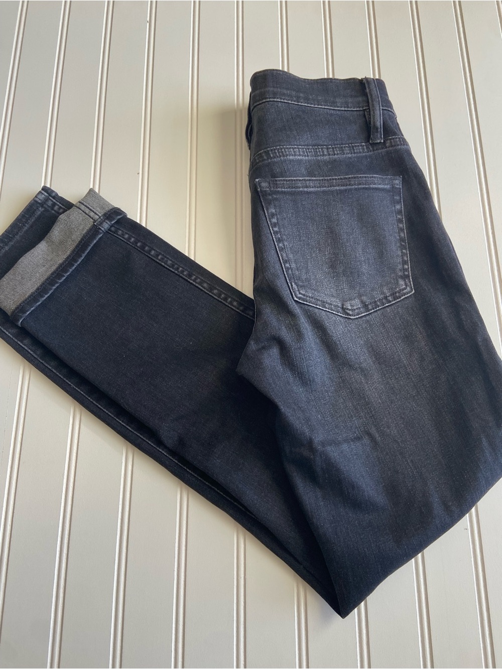 JCREW Black Denim Vintage Straight Jeans Sz: 24